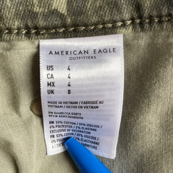 American Eagle NEW Hi-Rise Mini Skirt Ne(x)t Level Size 4 Stretch Green Leopard - Picture 6 of 8